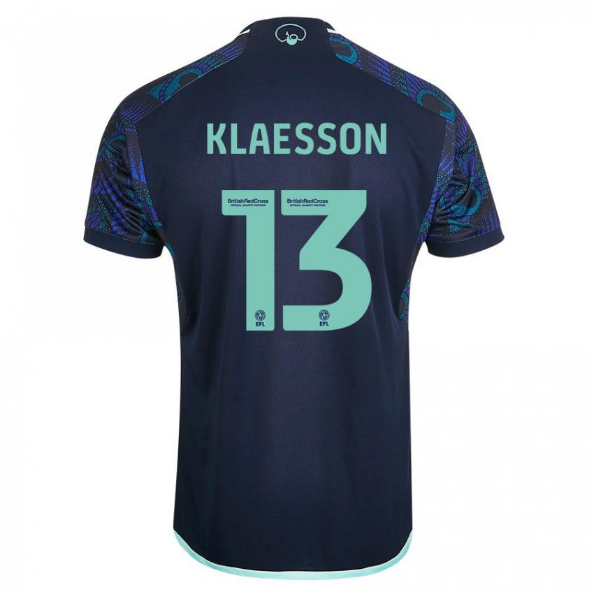 Mulher Camisola Kristoffer Klaesson #13 Azul Alternativa 2023/24 Camisa Brasil