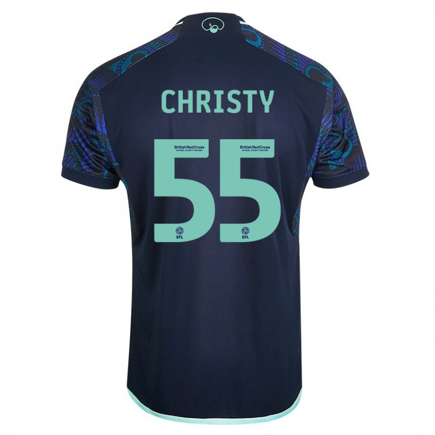 Mulher Camisola Harry Christy #55 Azul Alternativa 2023/24 Camisa Brasil