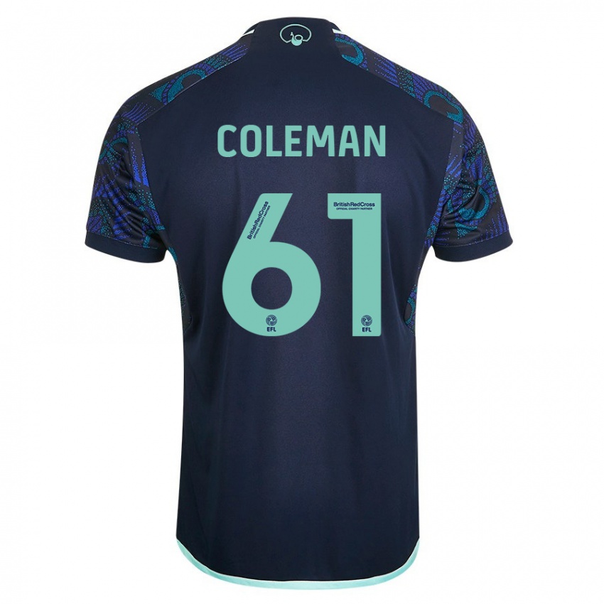 Mulher Camisola Cian Coleman #61 Azul Alternativa 2023/24 Camisa Brasil