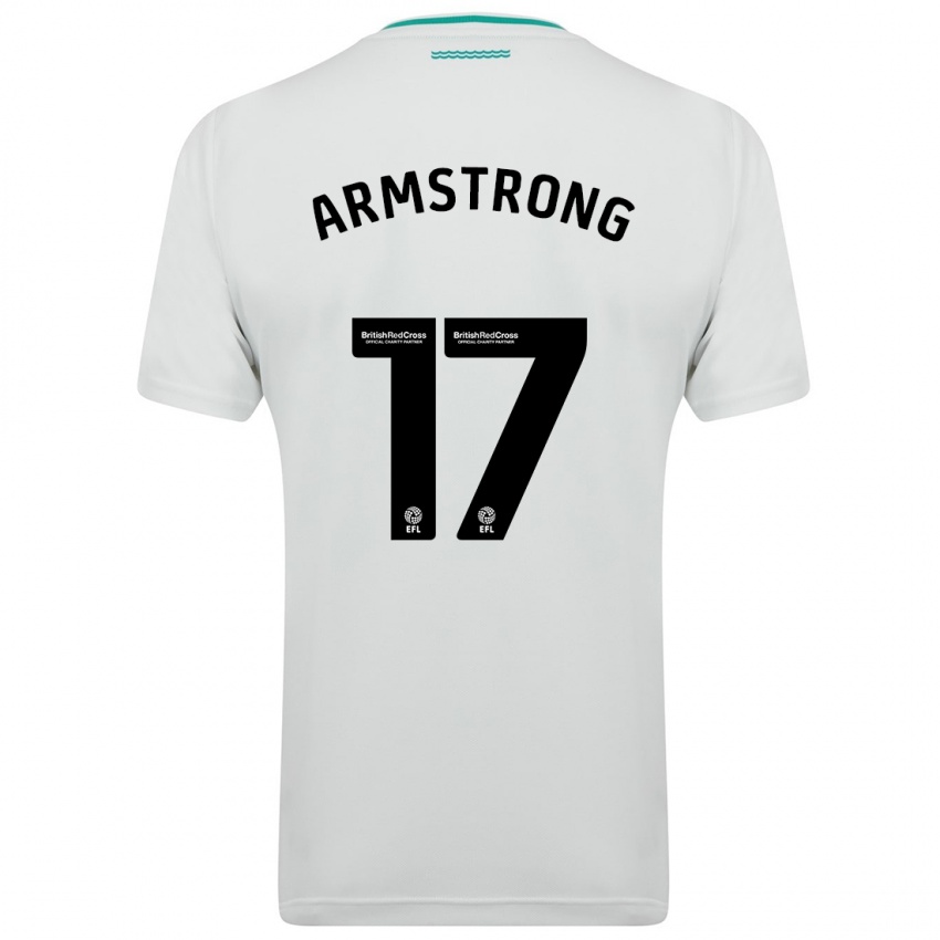 Mulher Camisola Stuart Armstrong #17 Branco Alternativa 2023/24 Camisa Brasil
