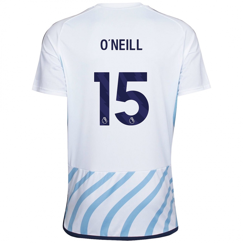 Mulher Camisola Laura-Jayne O'neill #15 Branco Azul Alternativa 2023/24 Camisa Brasil