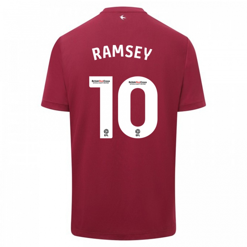 Mulher Camisola Aaron Ramsey #10 Vermelho Alternativa 2023/24 Camisa Brasil