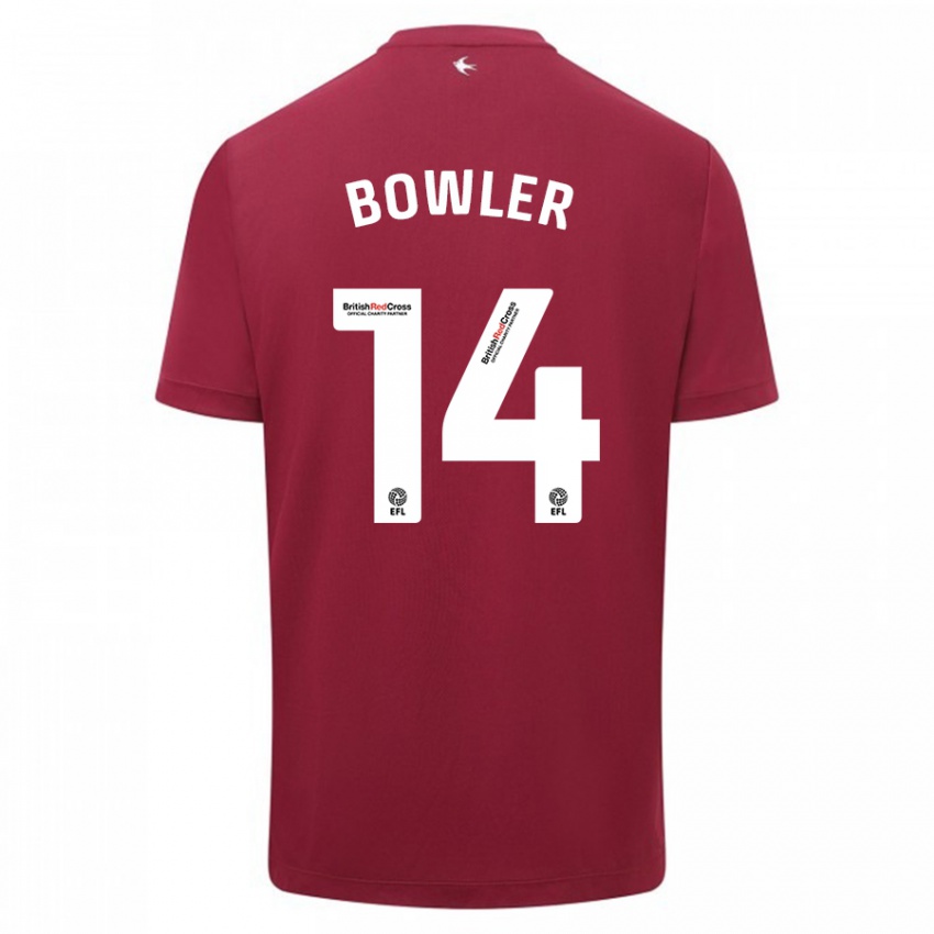 Mulher Camisola Josh Bowler #14 Vermelho Alternativa 2023/24 Camisa Brasil