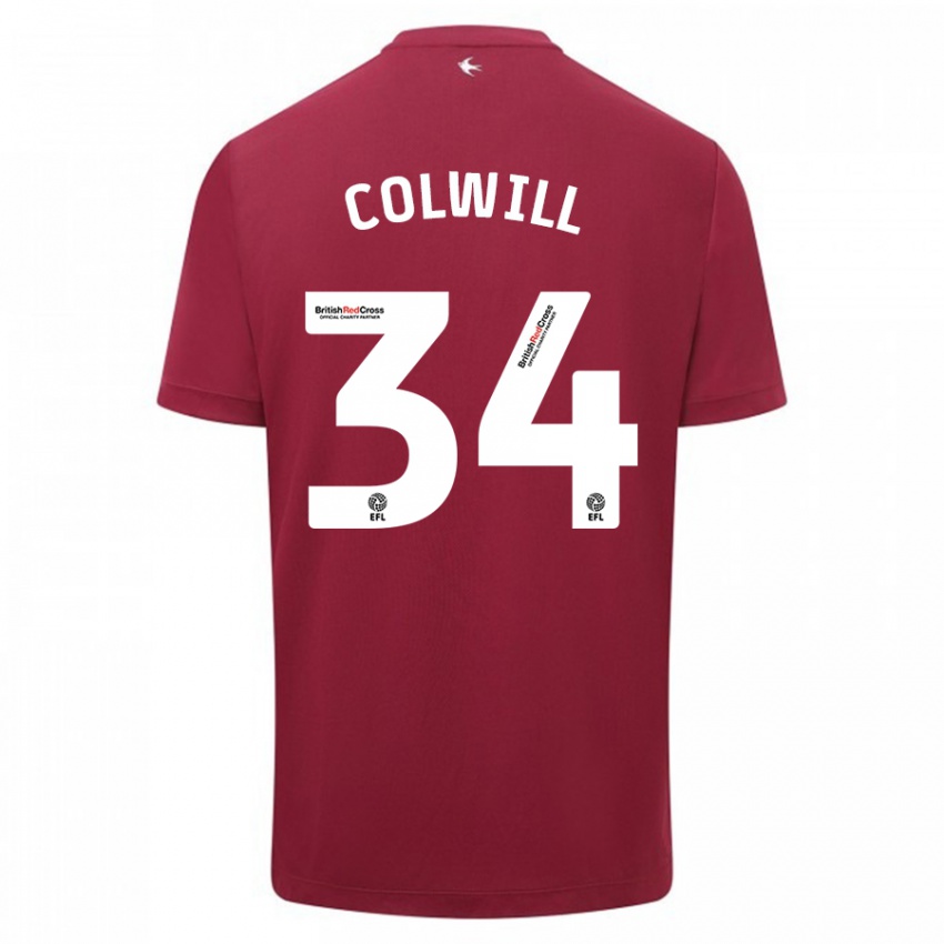 Mulher Camisola Joel Colwill #34 Vermelho Alternativa 2023/24 Camisa Brasil