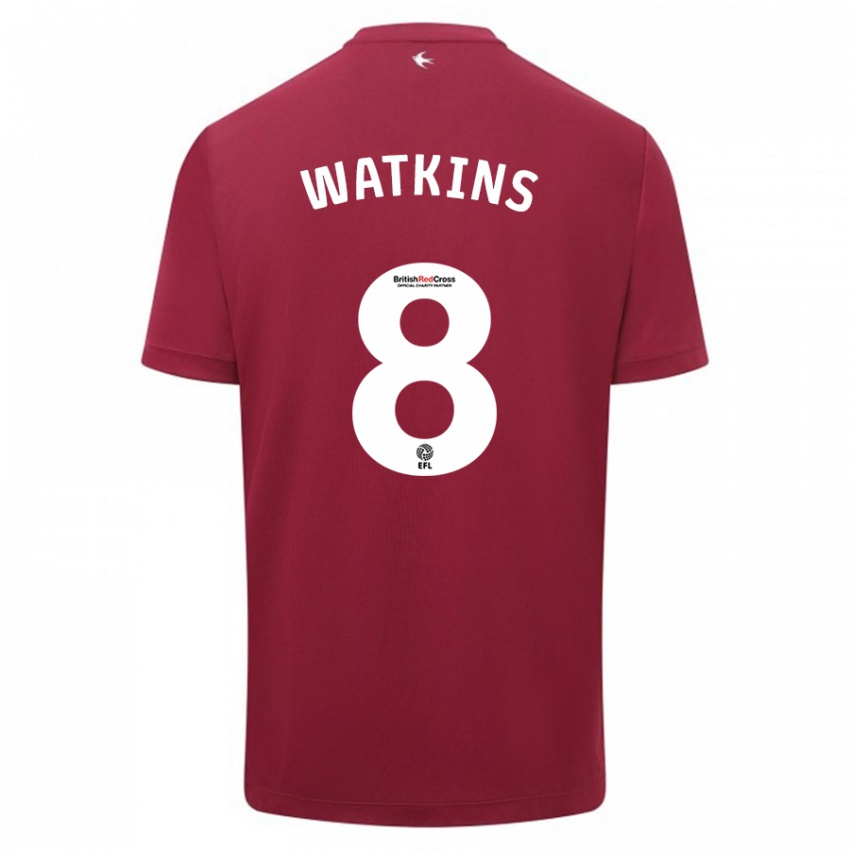 Mulher Camisola Seren Watkins #8 Vermelho Alternativa 2023/24 Camisa Brasil