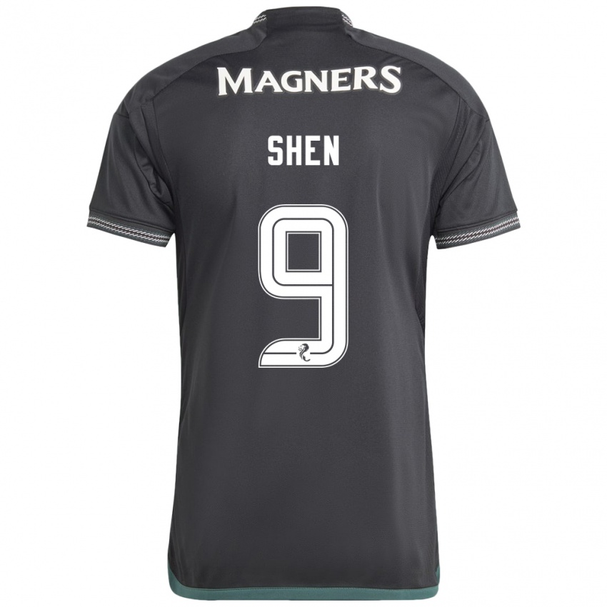 Mulher Camisola Shen Mengyu #9 Preto Alternativa 2023/24 Camisa Brasil