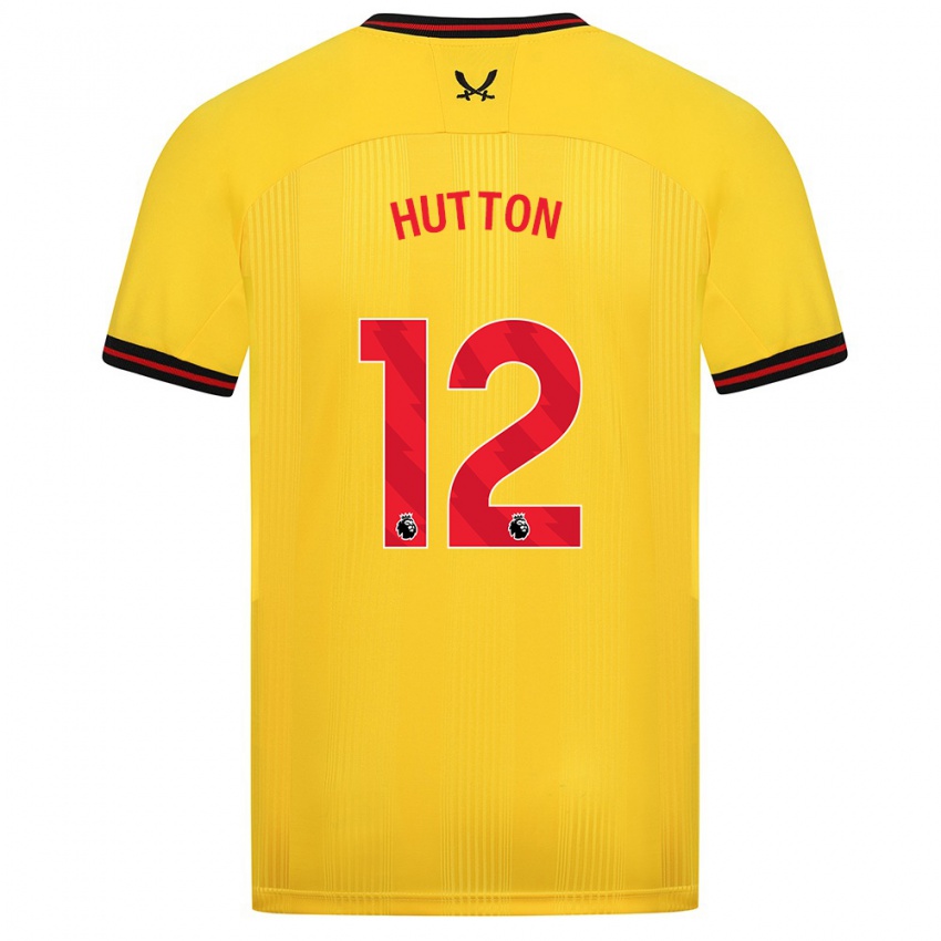 Mulher Camisola Jodie Hutton #12 Amarelo Alternativa 2023/24 Camisa Brasil