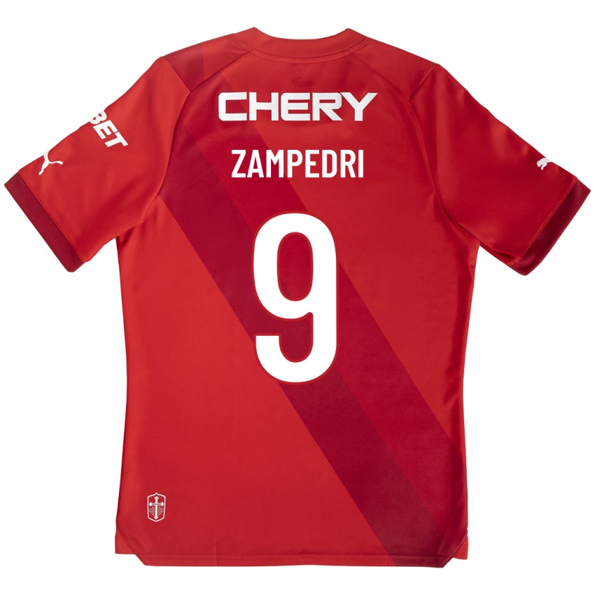 Mulher Camisola Fernando Zampedri #9 Vermelho Alternativa 2023/24 Camisa Brasil