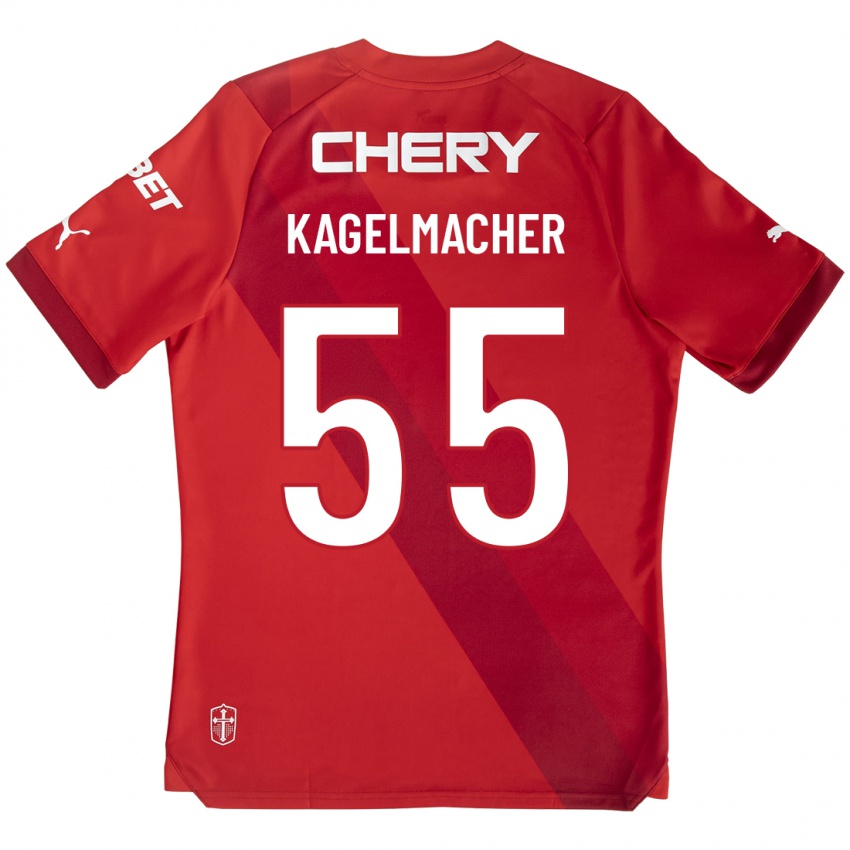 Mulher Camisola Gary Kagelmacher #55 Vermelho Alternativa 2023/24 Camisa Brasil