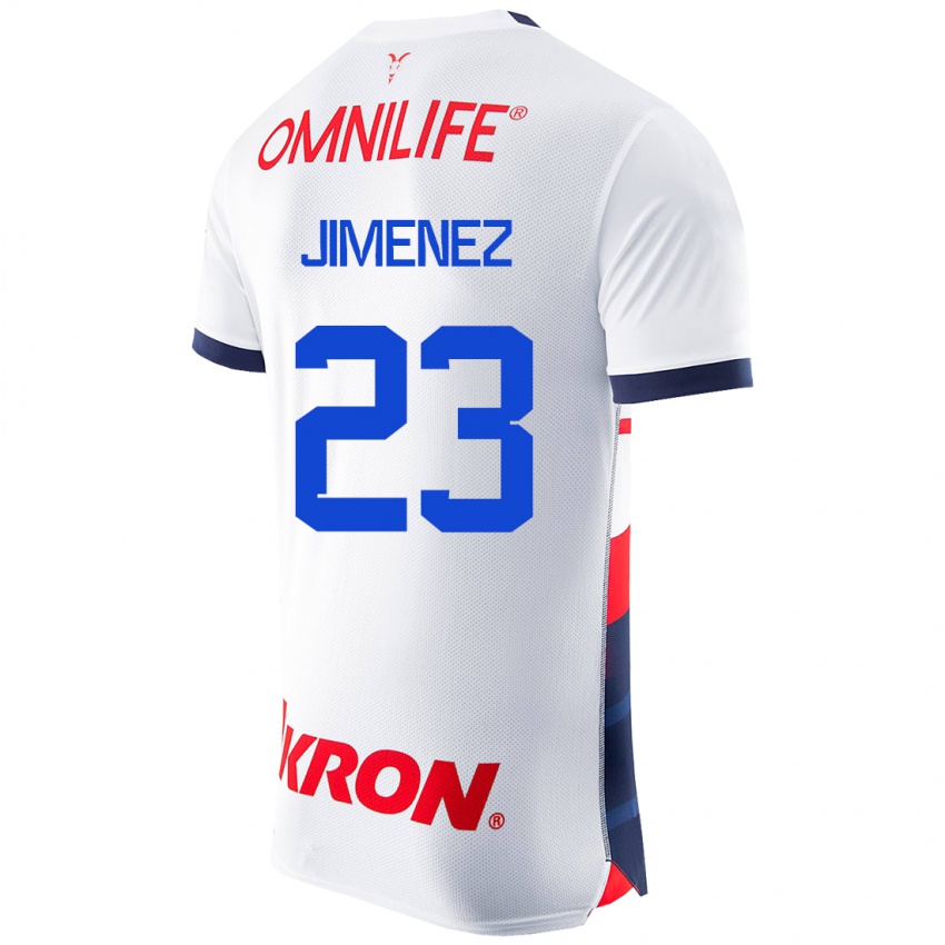 Mulher Camisola Miguel Jiménez #23 Branco Alternativa 2023/24 Camisa Brasil