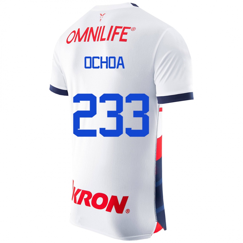 Mulher Camisola Diego Ochoa #233 Branco Alternativa 2023/24 Camisa Brasil