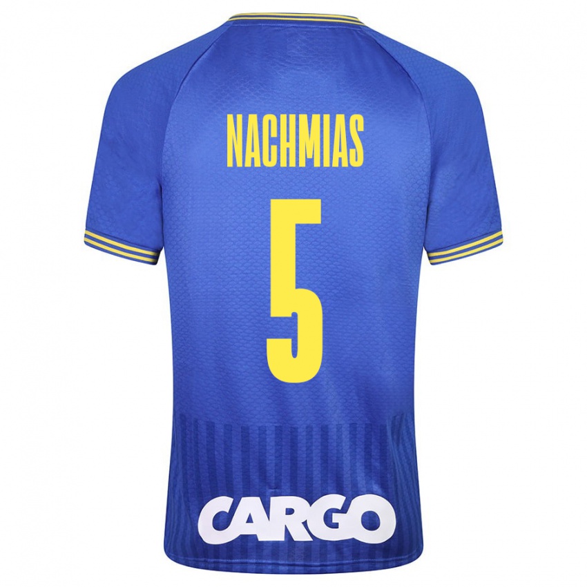 Mulher Camisola Idan Nachmias #5 Azul Alternativa 2023/24 Camisa Brasil