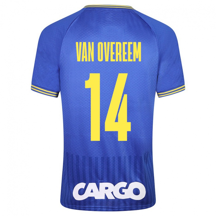 Mulher Camisola Joris Van Overeem #14 Azul Alternativa 2023/24 Camisa Brasil