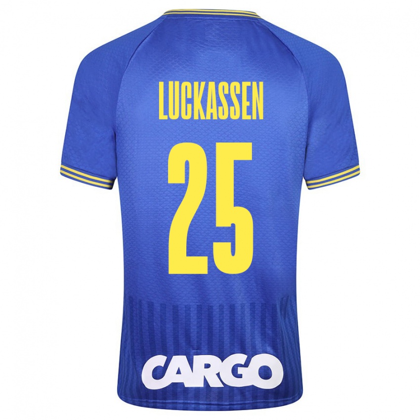 Mulher Camisola Derrick Luckassen #25 Azul Alternativa 2023/24 Camisa Brasil