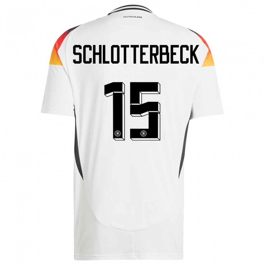 Criança Camisola Alemanha Nico Schlotterbeck #15 Branco Principal 24-26 Camisa Brasil