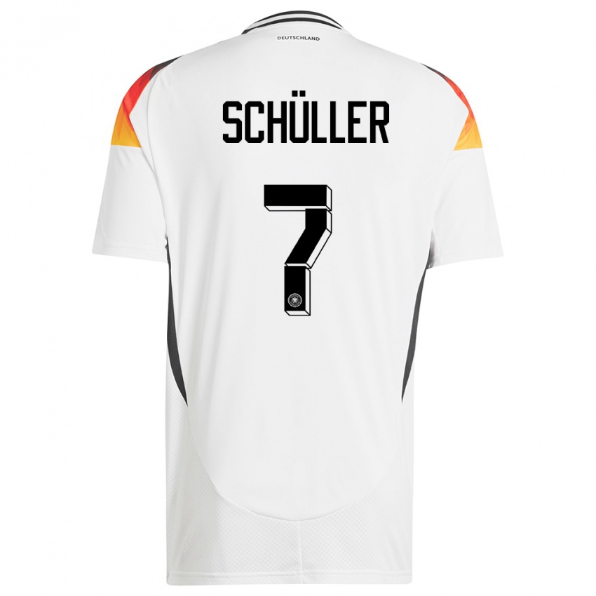 Criança Camisola Alemanha Lea Schuller #7 Branco Principal 24-26 Camisa Brasil