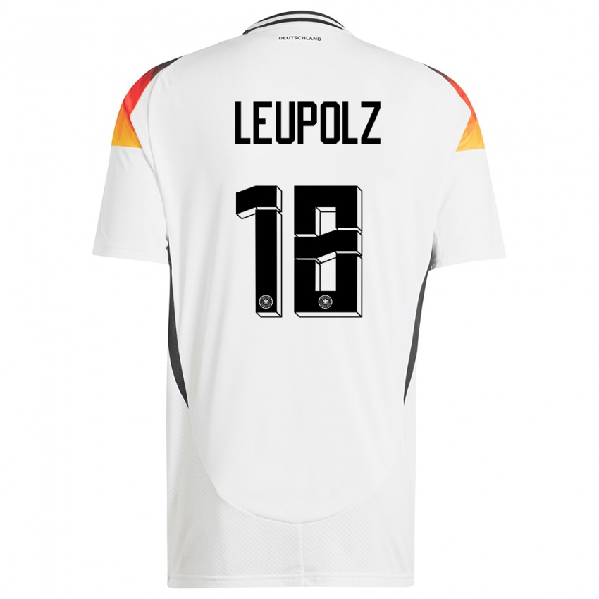 Criança Camisola Alemanha Melanie Leupolz #18 Branco Principal 24-26 Camisa Brasil