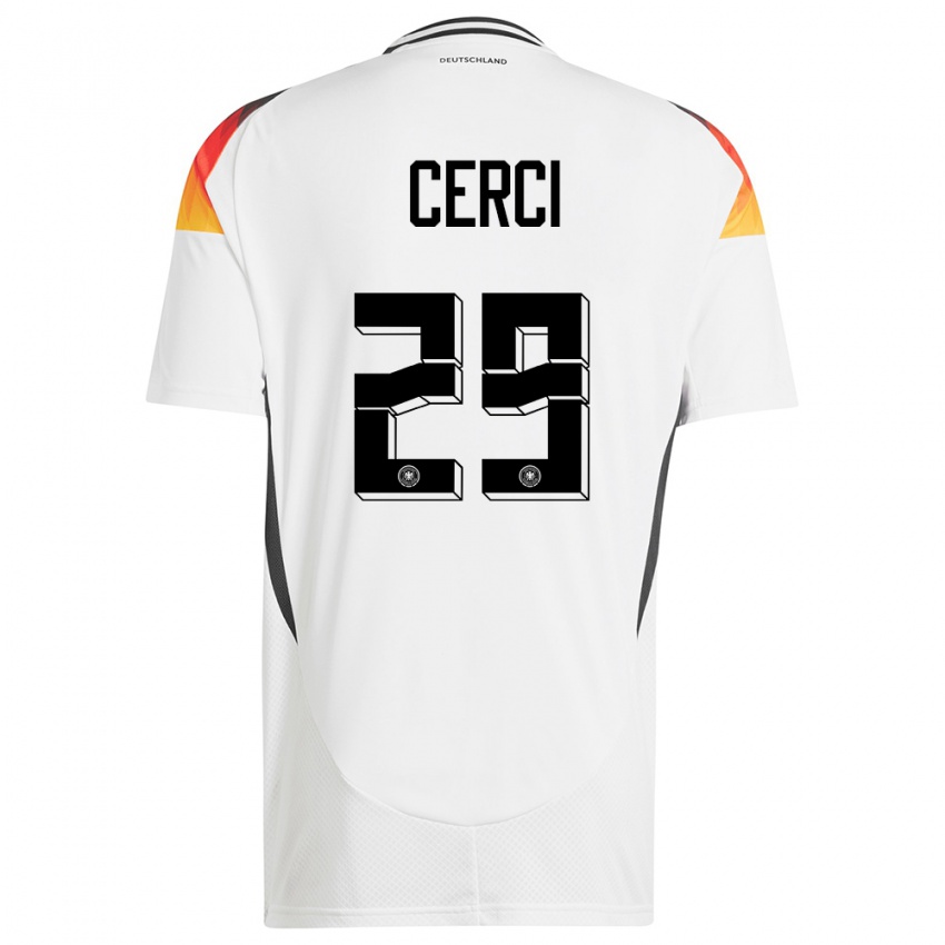 Criança Camisola Alemanha Selina Cerci #29 Branco Principal 24-26 Camisa Brasil