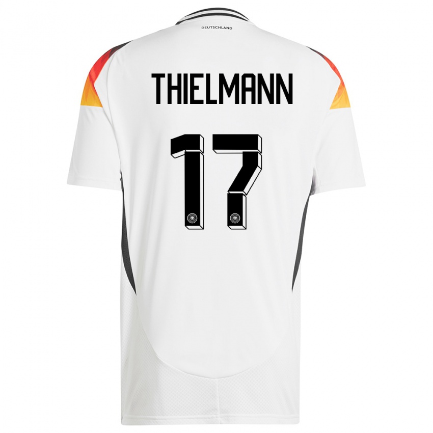 Criança Camisola Alemanha Jan Thielmann #17 Branco Principal 24-26 Camisa Brasil