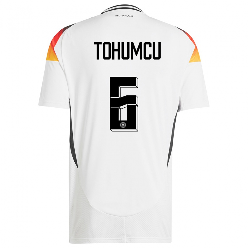 Criança Camisola Alemanha Umut Tohumcu #6 Branco Principal 24-26 Camisa Brasil