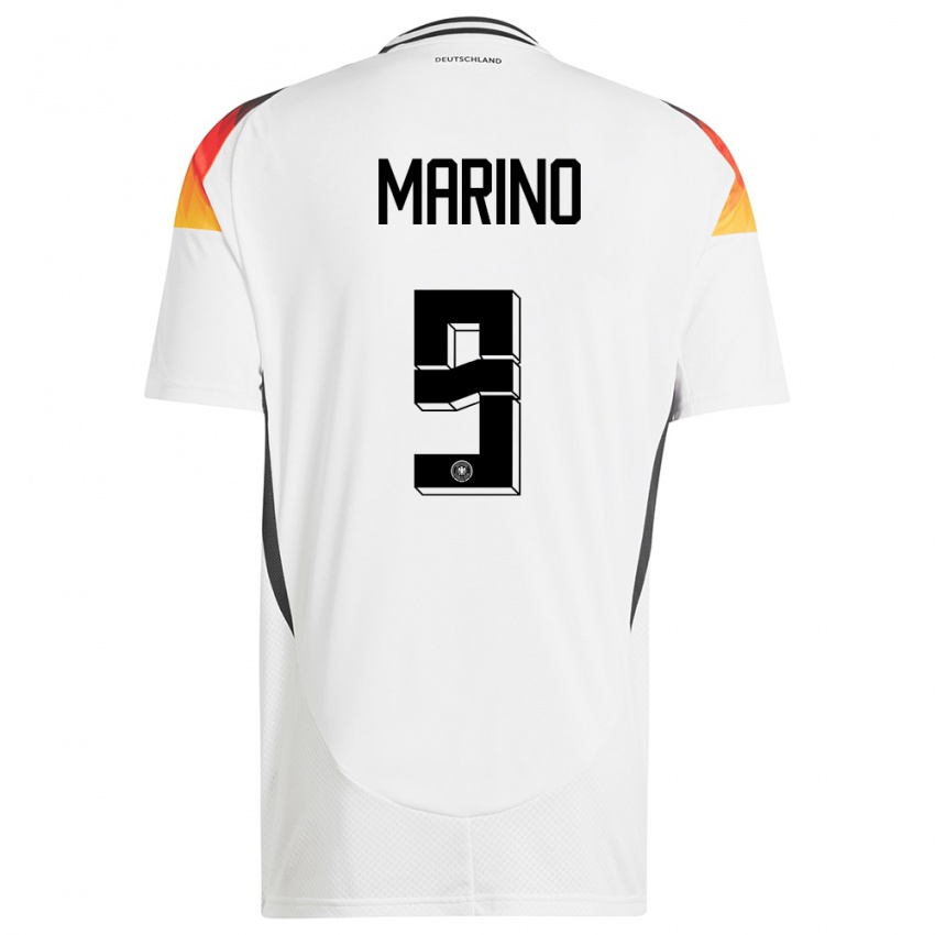 Criança Camisola Alemanha Stefano Marino #9 Branco Principal 24-26 Camisa Brasil