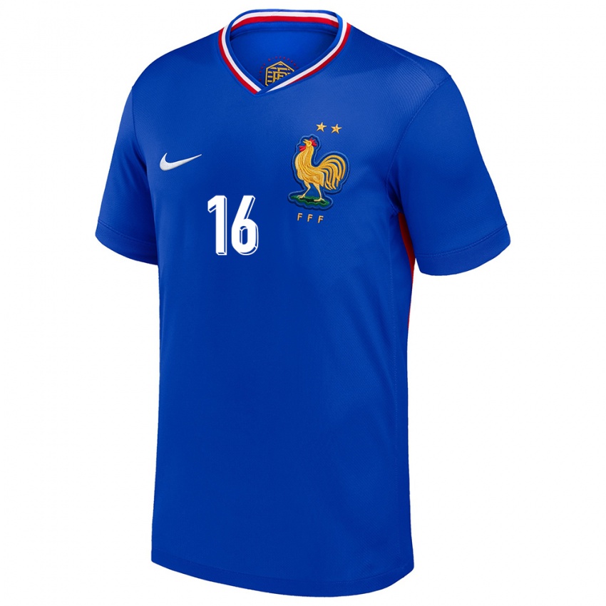 Criança Camisola França Justine Lerond #16 Azul Principal 24-26 Camisa Brasil