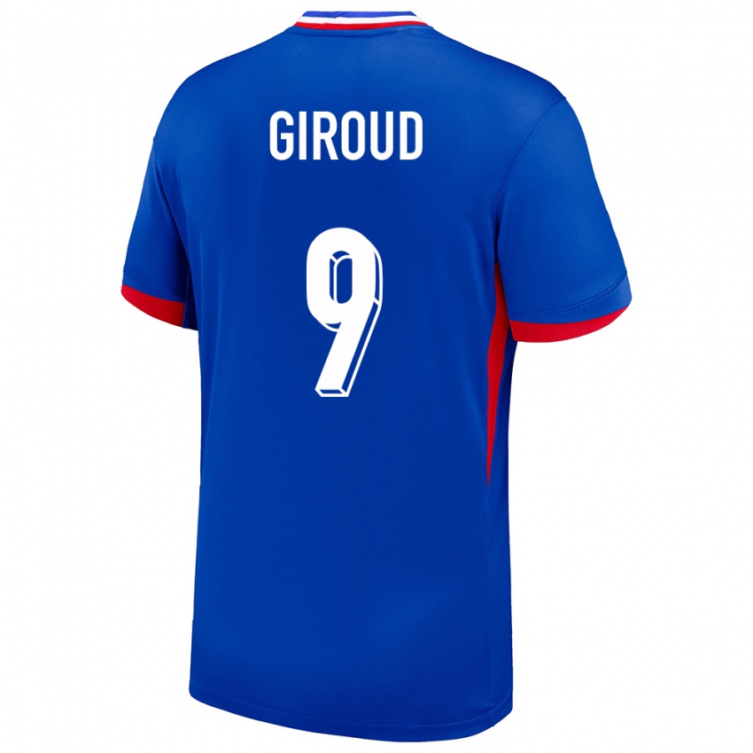 Criança Camisola França Olivier Giroud #9 Azul Principal 24-26 Camisa Brasil