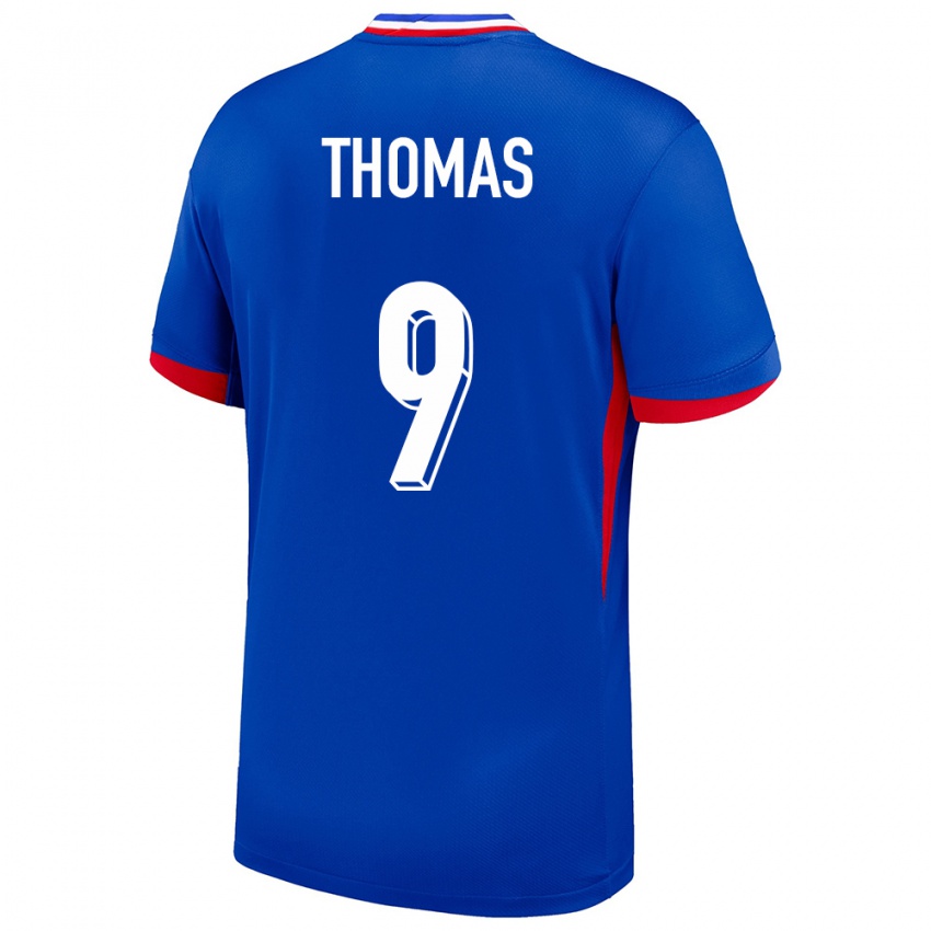 Criança Camisola França Lindsey Thomas #9 Azul Principal 24-26 Camisa Brasil