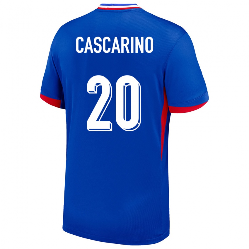 Criança Camisola França Delphine Cascarino #20 Azul Principal 24-26 Camisa Brasil