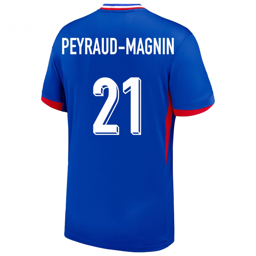 Criança Camisola França Pauline Peyraud Magnin #21 Azul Principal 24-26 Camisa Brasil