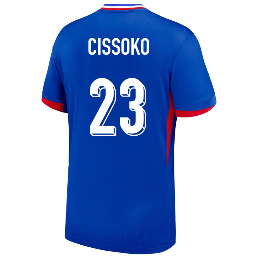 Criança Camisola França Hawa Cissoko #23 Azul Principal 24-26 Camisa Brasil