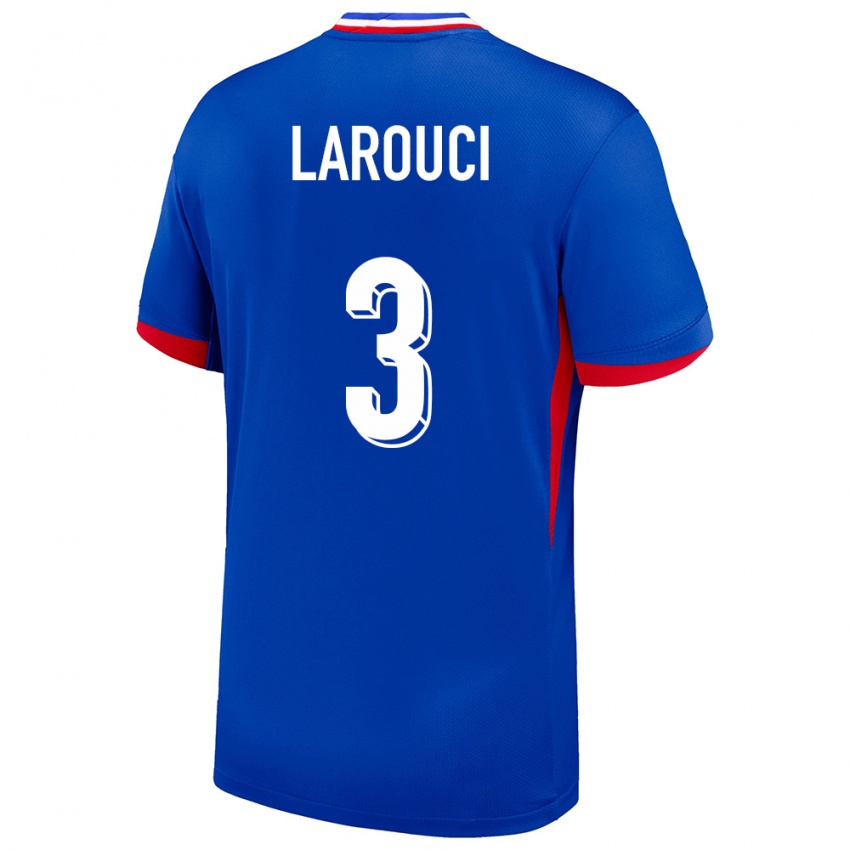 Criança Camisola França Yasser Larouci #3 Azul Principal 24-26 Camisa Brasil