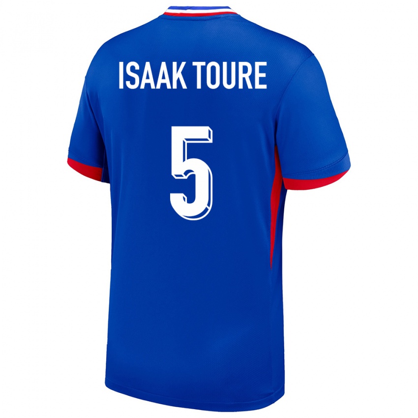 Criança Camisola França Souleymane Isaak Toure #5 Azul Principal 24-26 Camisa Brasil