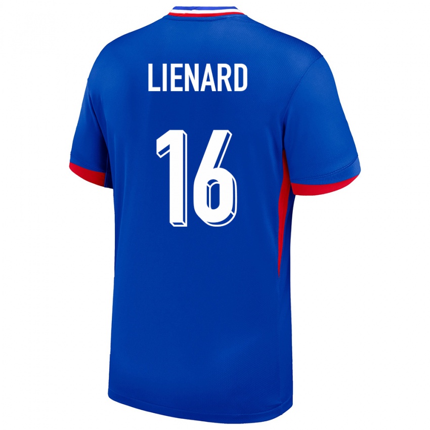 Criança Camisola França Yann Lienard #16 Azul Principal 24-26 Camisa Brasil