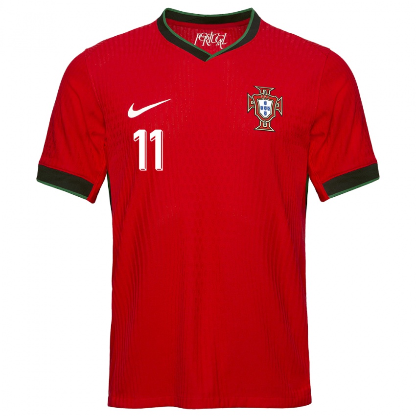 Criança Camisola Portugal Joao Mario #11 Vermelho Principal 24-26 Camisa Brasil