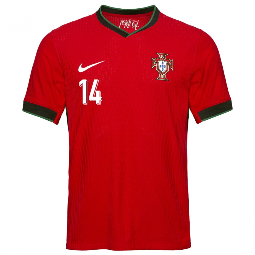 Criança Camisola Portugal Hugo Oliveira #14 Vermelho Principal 24-26 Camisa Brasil