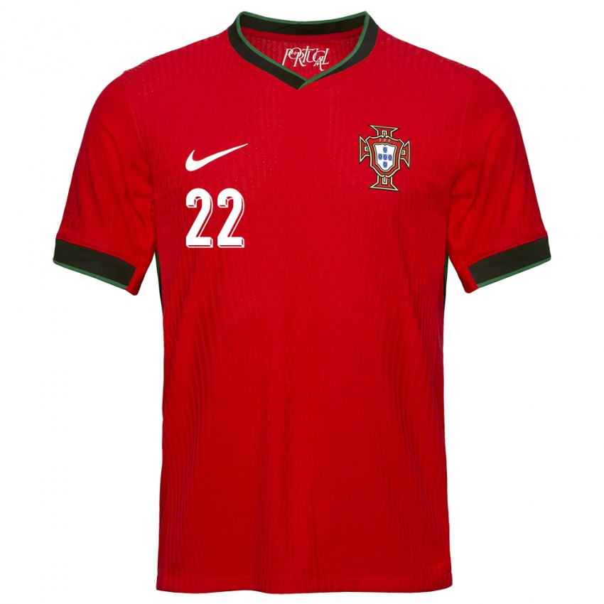 Criança Camisola Portugal Goncalo Tabuaco #22 Vermelho Principal 24-26 Camisa Brasil