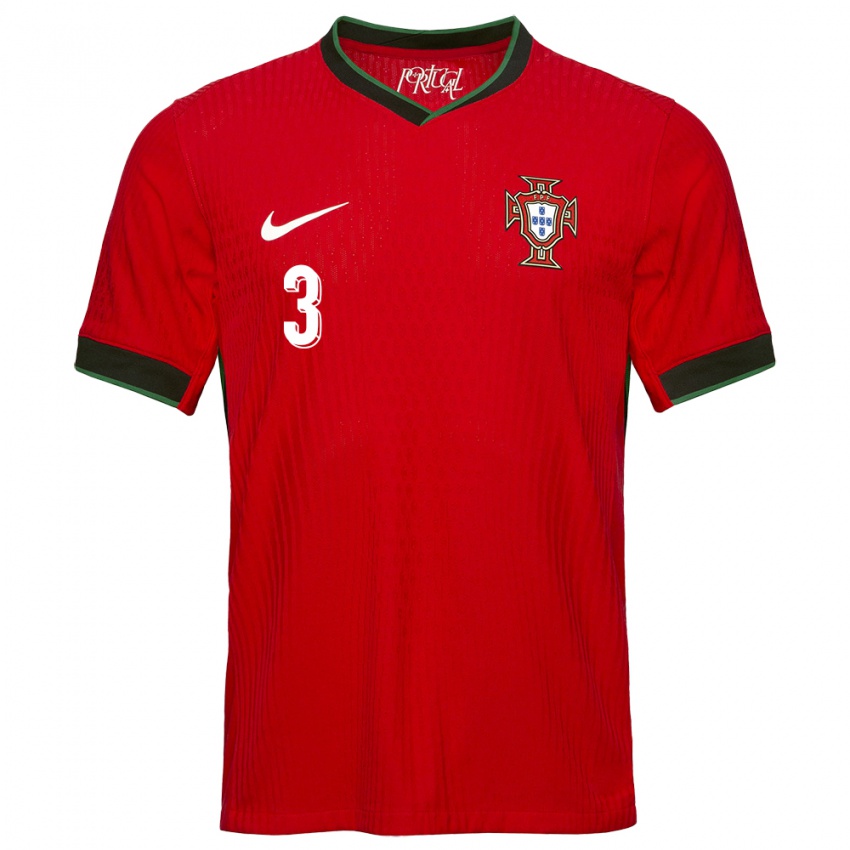 Criança Camisola Portugal Pepe #3 Vermelho Principal 24-26 Camisa Brasil