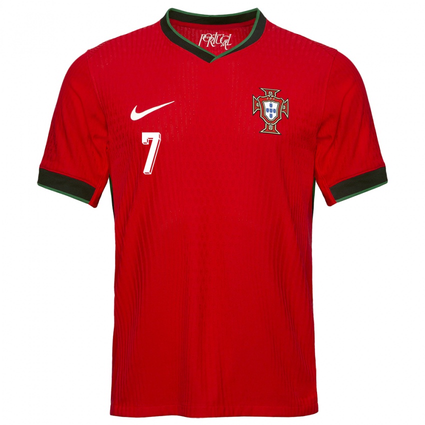 Criança Camisola Portugal Cristiano Ronaldo #7 Vermelho Principal 24-26 Camisa Brasil