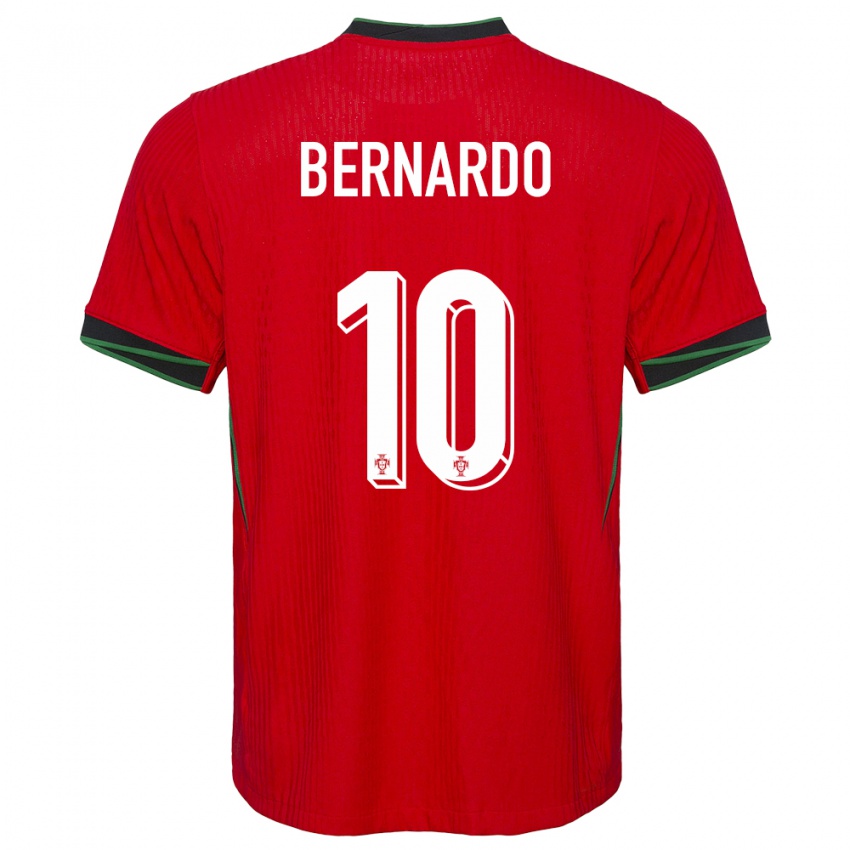 Criança Camisola Portugal Bernardo Silva #10 Vermelho Principal 24-26 Camisa Brasil