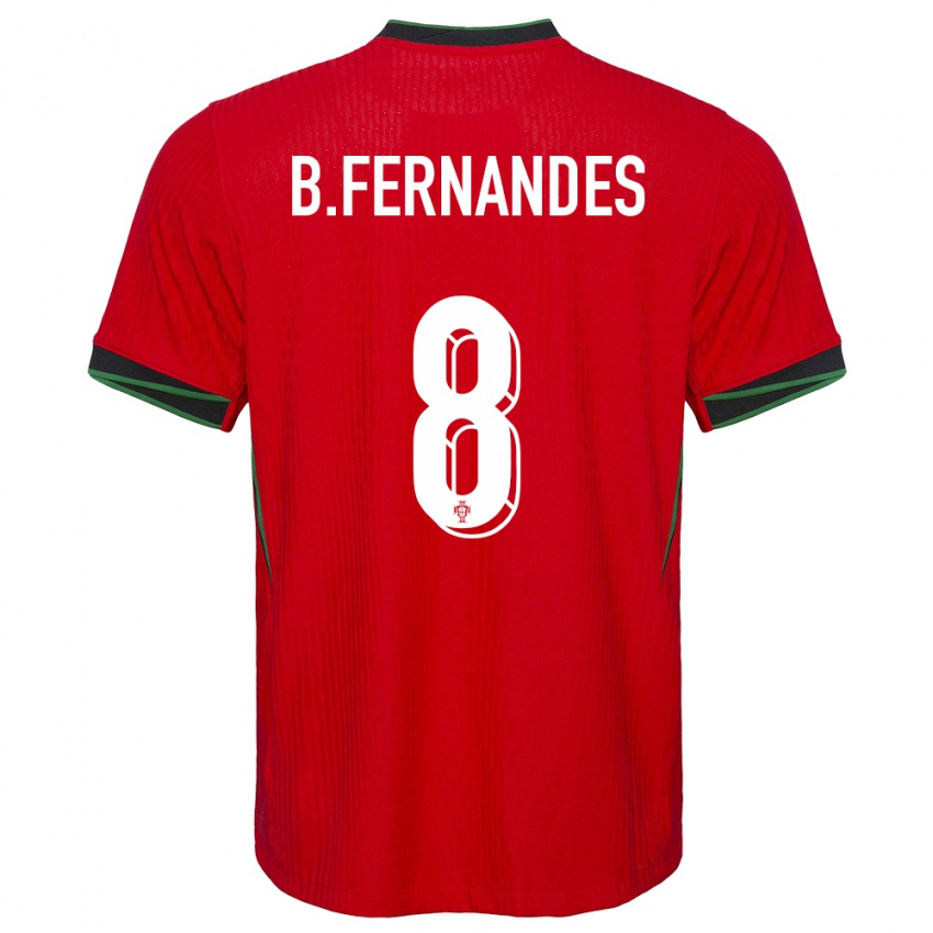 Criança Camisola Portugal Bruno Fernandes #8 Vermelho Principal 24-26 Camisa Brasil