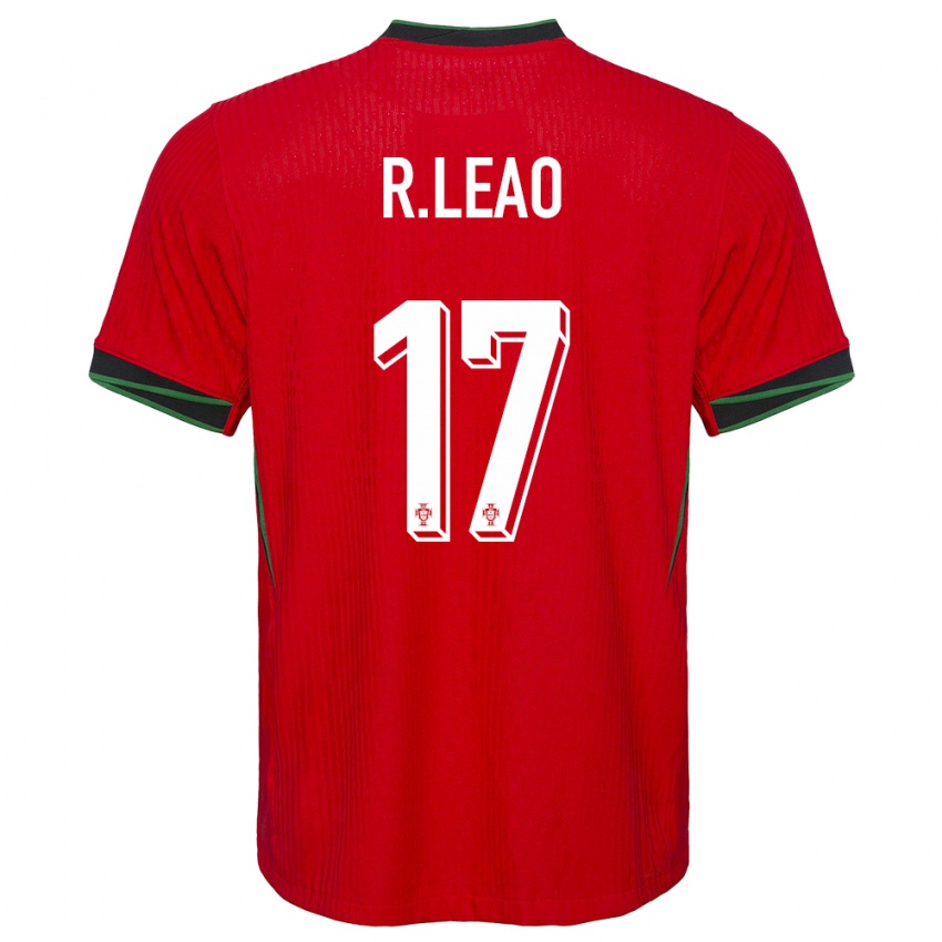 Criança Camisola Portugal Rafael Leao #17 Vermelho Principal 24-26 Camisa Brasil