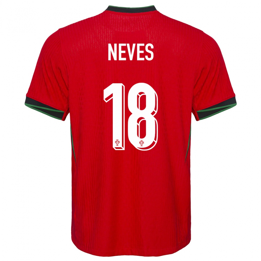 Criança Camisola Portugal Ruben Neves #18 Vermelho Principal 24-26 Camisa Brasil