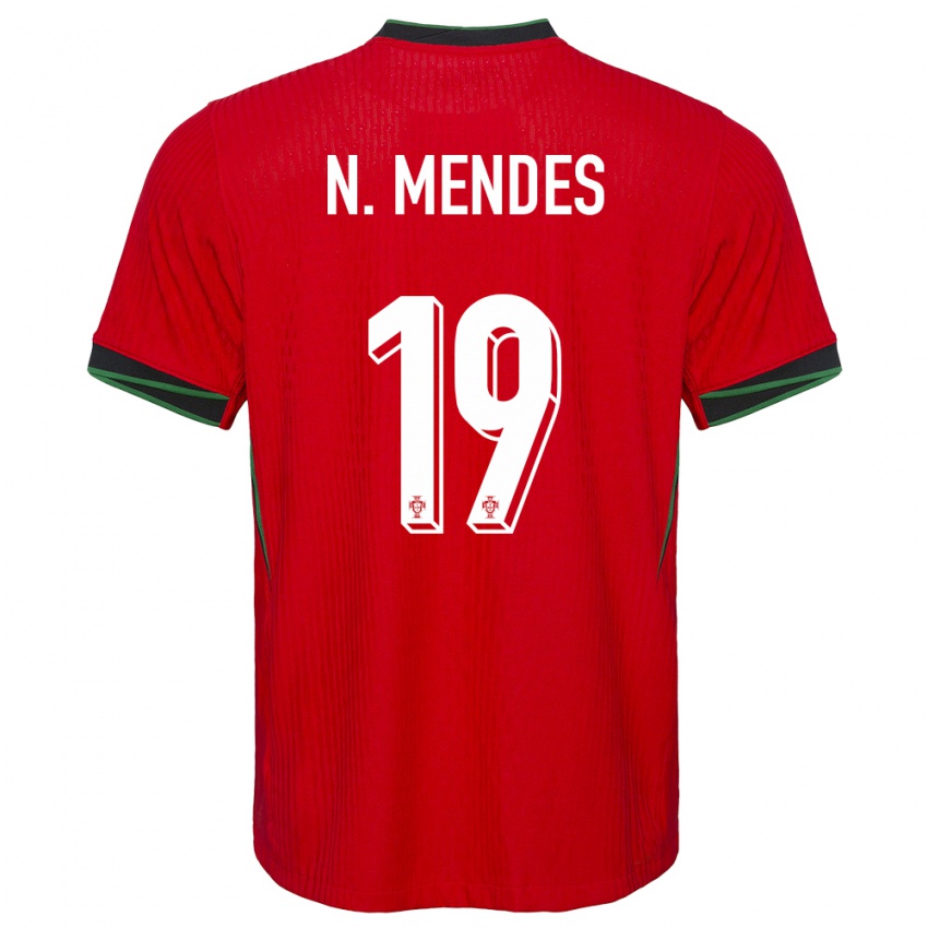 Criança Camisola Portugal Nuno Mendes #19 Vermelho Principal 24-26 Camisa Brasil