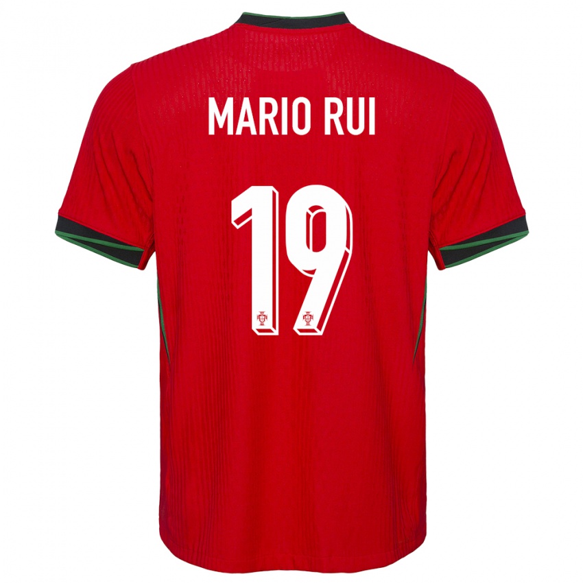 Criança Camisola Portugal Mario Rui #19 Vermelho Principal 24-26 Camisa Brasil