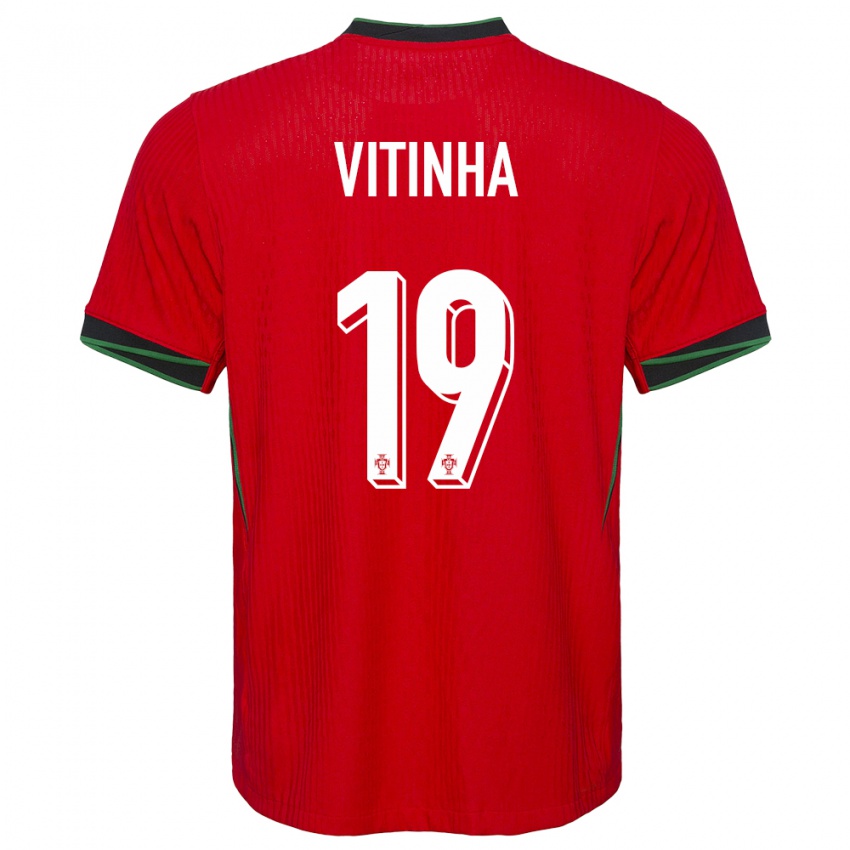 Criança Camisola Portugal Vitinha #19 Vermelho Principal 24-26 Camisa Brasil