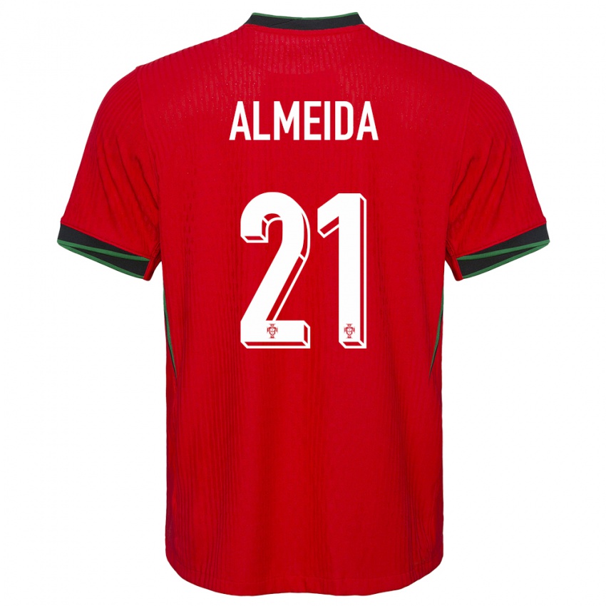 Criança Camisola Portugal Andre Almeida #21 Vermelho Principal 24-26 Camisa Brasil