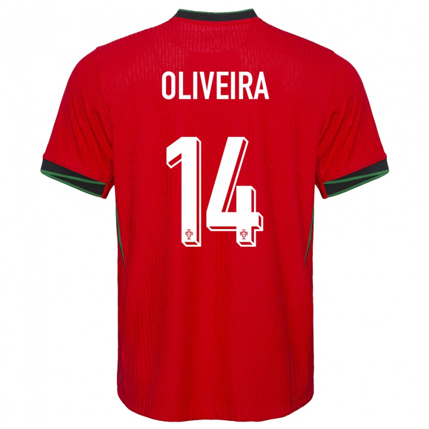 Criança Camisola Portugal Hugo Oliveira #14 Vermelho Principal 24-26 Camisa Brasil