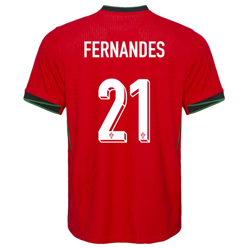 Criança Camisola Portugal Mateus Fernandes #21 Vermelho Principal 24-26 Camisa Brasil