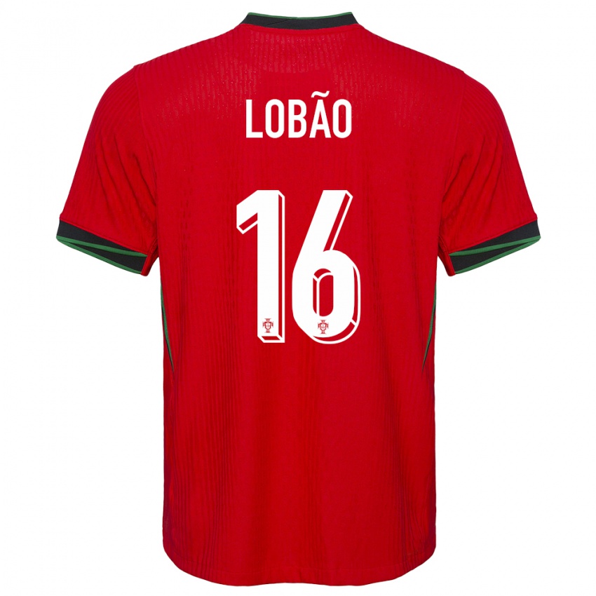 Criança Camisola Portugal Diogo Lobao #16 Vermelho Principal 24-26 Camisa Brasil